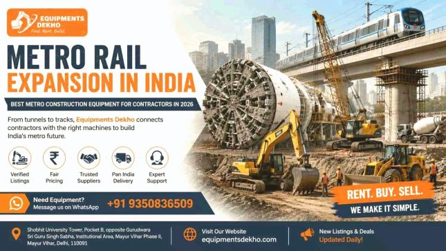 Metro Rail Expansion in India: Best Metro Construction Equipment for Contractors in 2026