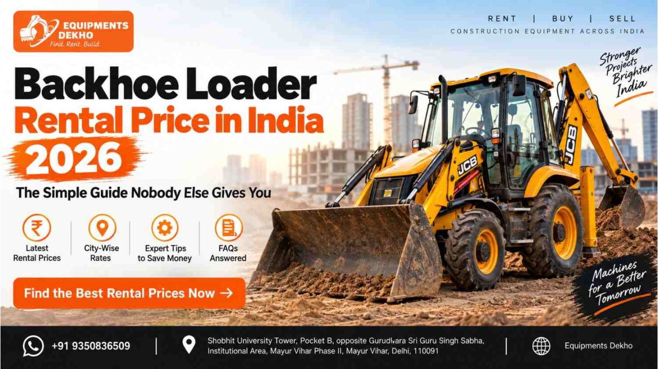 Backhoe Loader Rental Price in India 2026: The Simple Guide Nobody Else Gives You