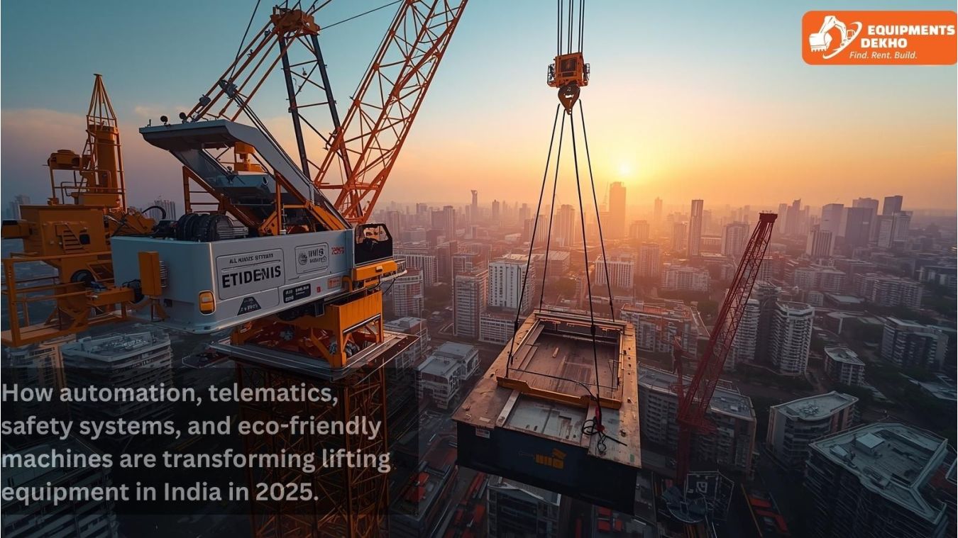 Discover how automation, telematics, safety systems, and eco-friendly machines are transforming lifting equipment in India in 2025.